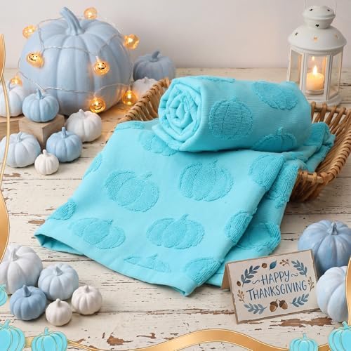 Mindsoft 2 Pcs Fall Hand Towels 3D Pumpkin Jacquard - Image 2