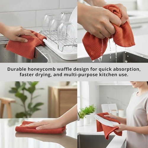 PurpleEssences Solid Kitchen Cloths, Dish Towel 15x25 Set of 6 - Image 5