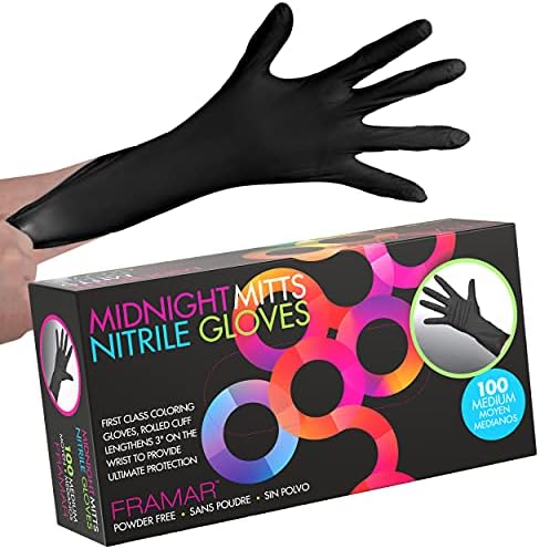 FRAMAR Powder Free Nitrile Gloves Medium, Guantes De Nitrile by FRAMAR