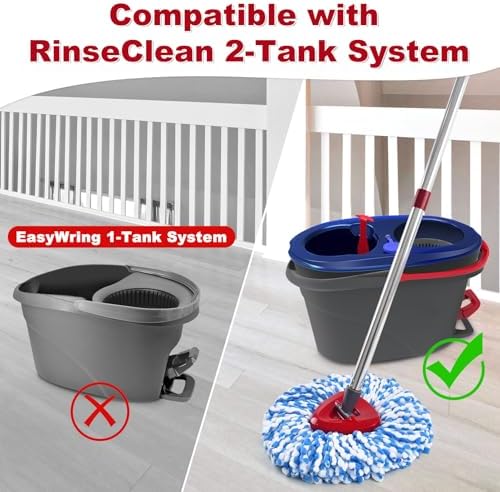 Mop Replacement for O-Cedar RinseClean 2-Tank, Mop Handle for Ocedar Mop - Image 2