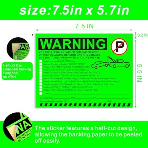 Illegal Parking Warning Stickers - Image 3