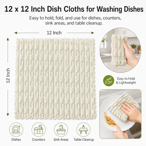 kimteny Microfiber Dish Cloths for Washing Dishes 24 Pack - Image 2