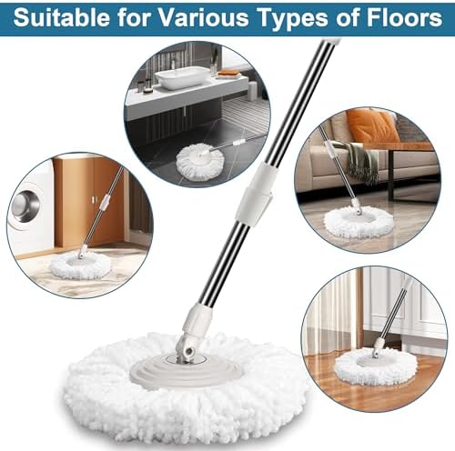 3 Pack Microfiber Mop Head Refills - Image 6