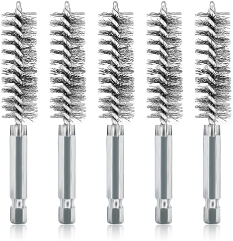 5Pcs 5/8" Stainless Steel Wire Bore Brush by ASNOMY