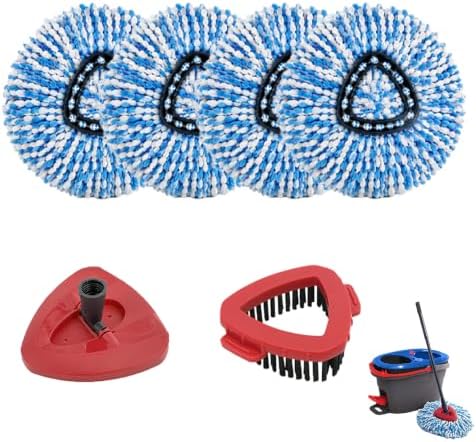 6 Pack Mop Replacement Head Compatible by SUOSEC