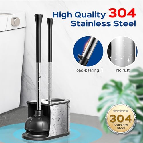HAMITOR Toilet Plunger and Brush Set - Image 2