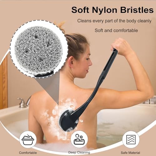 Gobiteli Back Scrubber for Shower, 20.5" Long Handle Shower Brush for Body for - Image 3