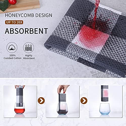 Mordimy Cotton Waffle Dish Cloths, 6 Pack - Image 3