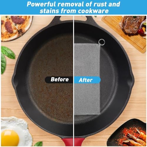 Cast Iron Cleaner and Chainmail Skillet Scrubber - Image 2