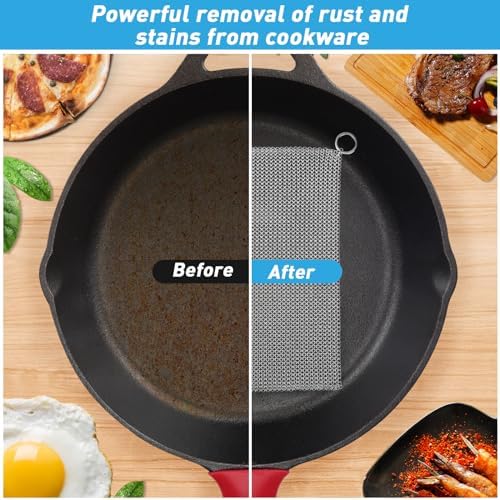 Cast Iron Cleaner & Chainmail Skillet Scrubber - Image 2