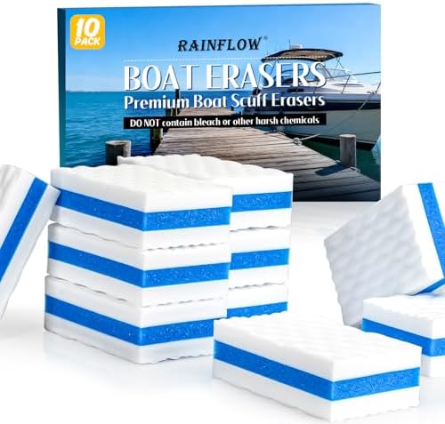 RAINFLOW 10PCS Boat Scuff Erasers, Thick Cleaning Sponges by Unknown