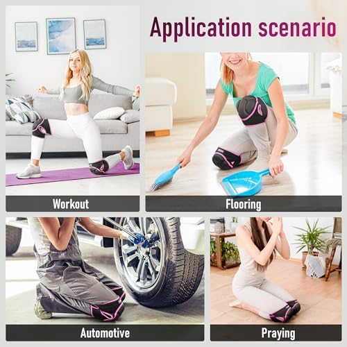 COOLJOB Women Knee Pads for Gardening Work, Floor Cleaning - Image 5