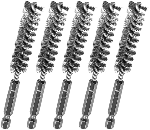 5Pcs 7/16" Stainless Steel Wire Bore Brush by ASNOMY