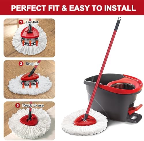 TidyMonster 4+1 Pack Mop Replacement Heads - Image 2