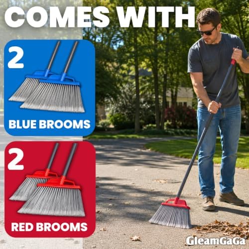 4 Pack Outdoor Broom for Floor Cleaning - Image 2