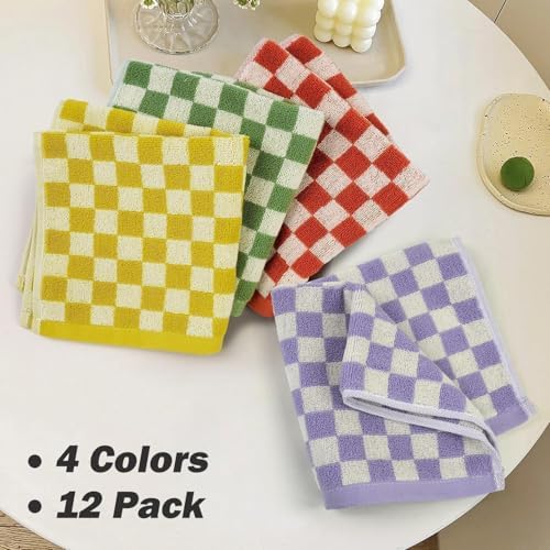 Washcloths 12 Pack Checkered - Image 3
