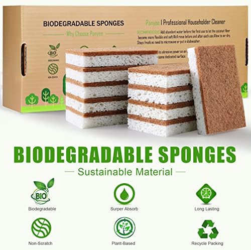 PANYEE Biodegradable Natural Kitchen Sponge，Eco Friendly Sponges - Image 6