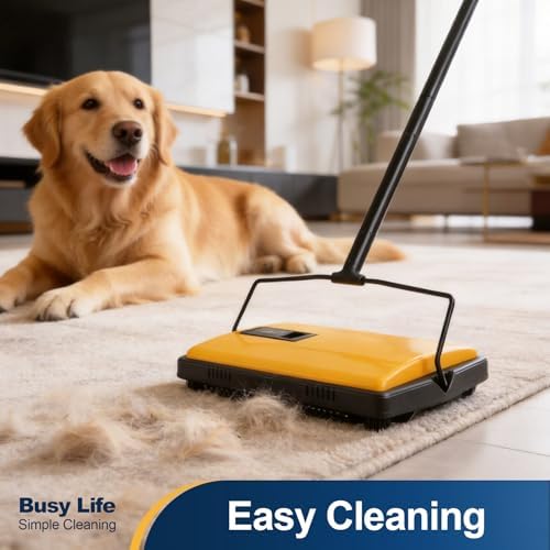 Yocada Manual Carpet Sweeper Cleaner Household Sweeper Hand Push - Image 2