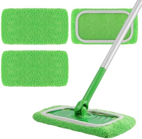 3-Pack Reusable Chenille Microfiber Mop Pads Compatible by AmaVins