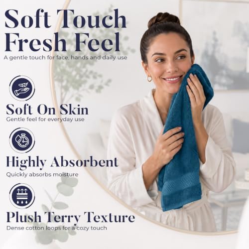 DAN RIVER 6-Pack Premium Hand Towels - Image 3