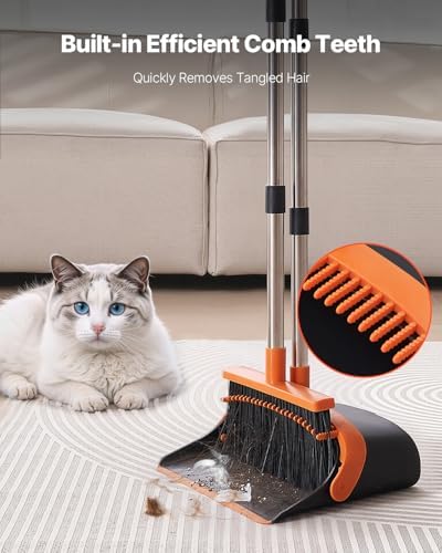 VEVOR Broom and Dustpan Set, Heavy Duty Dustpan and Broom Combo - Image 4