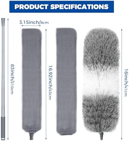 4 Pcs Dusters for Cleaning, 2 in 1 Microfiber Dusters and Retractable Gap Dust - Image 2