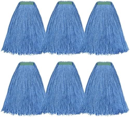 Matthew Cleaning 24oz 6Pack Cotton Floor Mop, Cotton Looped-Open String Heavy by MATTHEWCLEANINGPRODUCTS