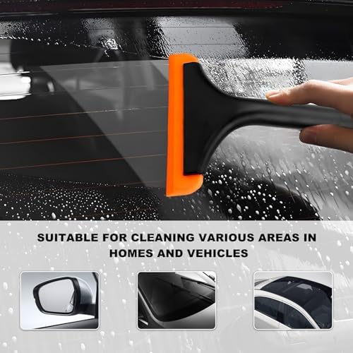 Sun Walker 2 PCS Small Silicone Window Squeegee, Portable Auto Wiper Window - Image 6