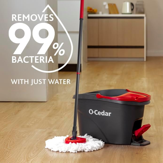 O-Cedar Easywring Microfiber Spin Mop & Bucket Floor Cleaning System - Image 2