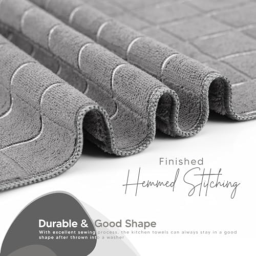 Utopia Towels Microfiber Kitchen Towels 8 Pack 18x26 Inch Grey - Image 2