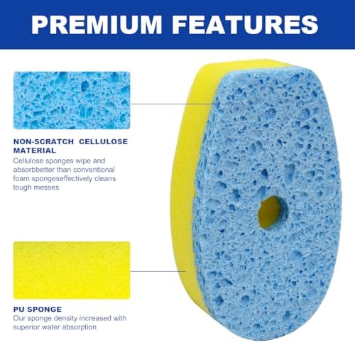 CELOX Dish Scrubber with Soap Dispenser, Kitchen Brush Dish Sponge with Handle - Image 4