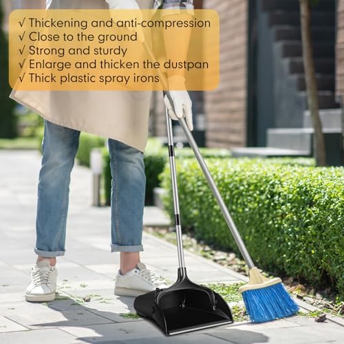 Maxcheck 4 Pcs 37'' Upright Lobby Dust Pan Plastic Bulk - Image 4