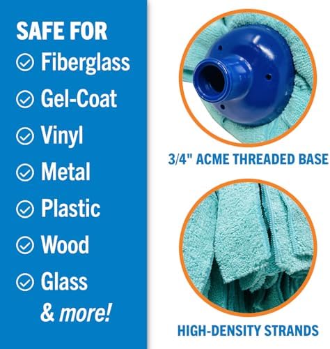 Screw On Microfiber Mop Head Replacement Refill, Ultra-Absorbent Microfiber - Image 3