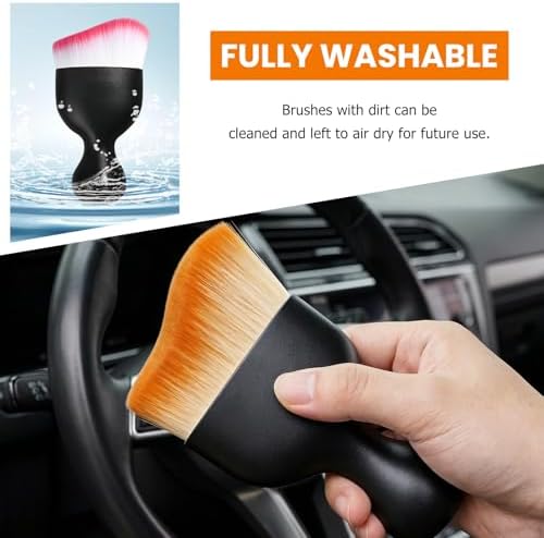 Car Detailing Brush, Scratch Free Soft Bristles Dust Brush Auto Interior - Image 5