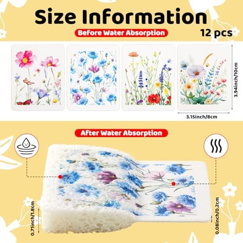 Chengu 12 Pcs Kitchen Dish Sponges - Image 2
