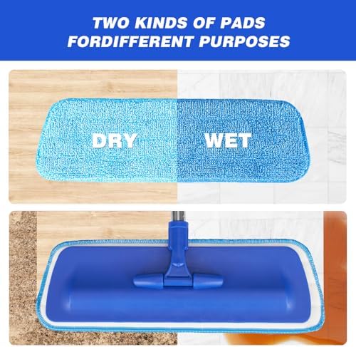 17.5" Professional Microfiber Floor Cleaning Mop, Flat Mop - Image 4