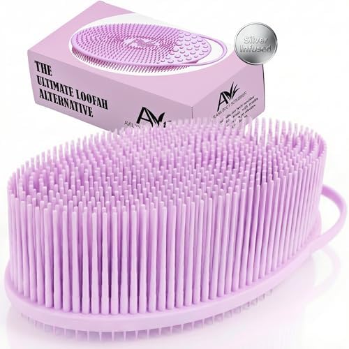 Avilana Silicone Body Scrubber for Shower – SGS Certified Food Grade Dual Sided by Avilana