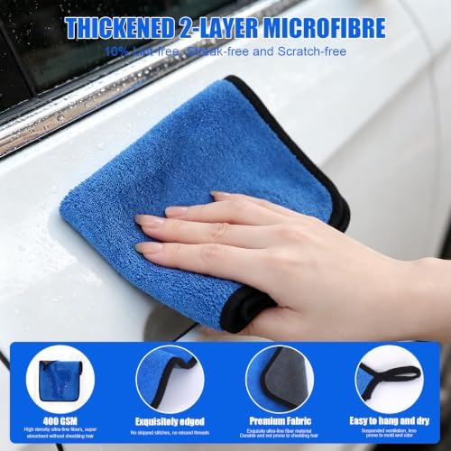 6-Pack Car Cleaning Kit – Microfiber Cloth, Mitt & Sponge Set - Image 6
