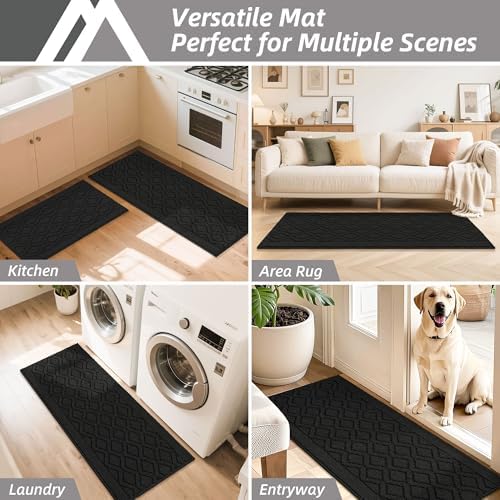 COSY HOMEER Kitchen Rugs Sets of 2 Non-Slip Washable, 60x24Inch/35X24Inch - Image 7