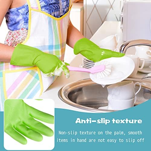 Rubber Reusable Gloves Long Household Dishwashing Gloves Kitchen Cleaning - Image 4