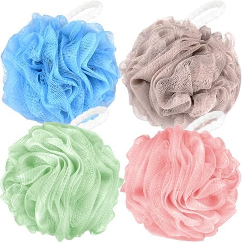 Fu Store Loofah Sponge Shower Loofahs 4 Colors Bath Sponges Body Scrubbers by FuStore