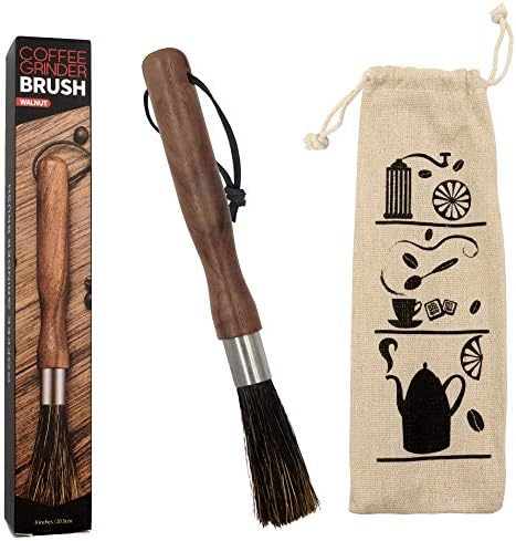 Coffee Grinder Cleaning Brush Espresso Cleaner Tool Wooden Handle w/Bag by WYBG