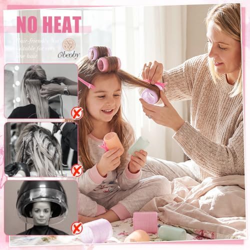 Obeoby 4 Sizes Hair Rollers Curlers Set - Image 5