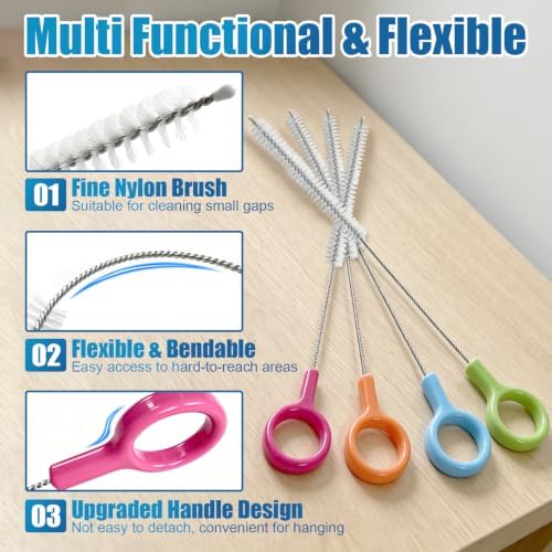 AONEZ 4 Pcs Straw Cleaner Brush Set - Image 4