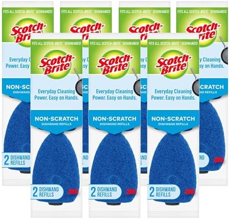 Scotch-Brite Non-Scratch Dishwand Refill Kit, 14 Refill Pads by Scotch-Brite