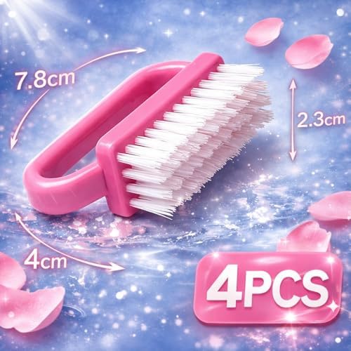 4 Pcs Nail Brush for Cleaning Fingernails, Nail Brush Handle Grip Brush for - Image 5