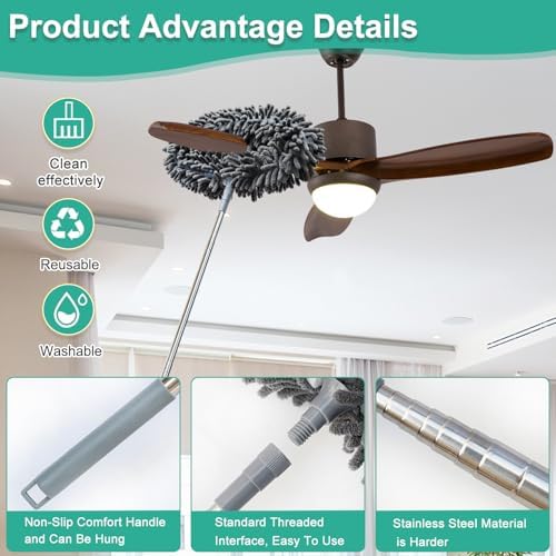 Ceiling Fan Cleaner Duster, Cobweb Duster - Image 2