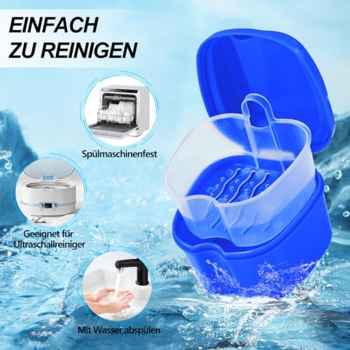 Denture Cups for Soaking Dentures, Partial Denture Holder Case Retainer - Image 6