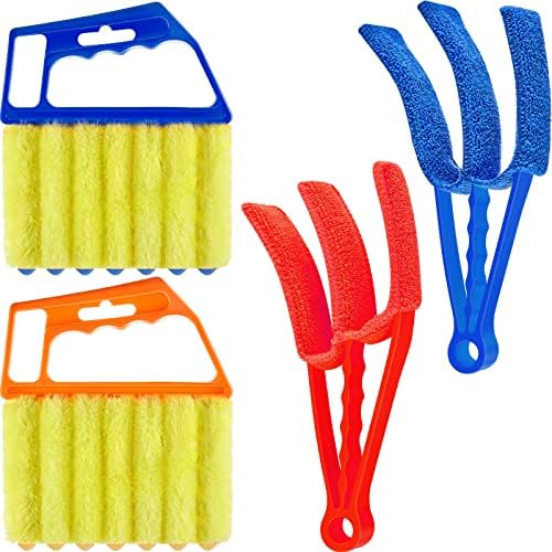4 Pcs Window Blind Cleaner Tool, 7 Finger Blind by Romooa