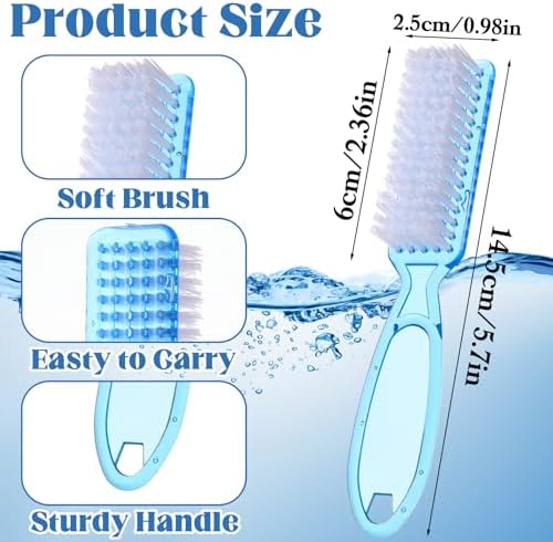 100 Pcs Handle Grip Nail Brush Bulk Nail Brushes - Image 2